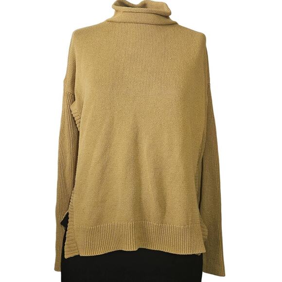 Tahari Yellow Mock Neck Sweater Size Small - Picture 1 of 5